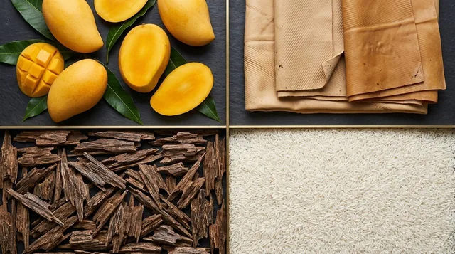 Representative study of mango, natural rubber sheets, agarwood, and milled white rice